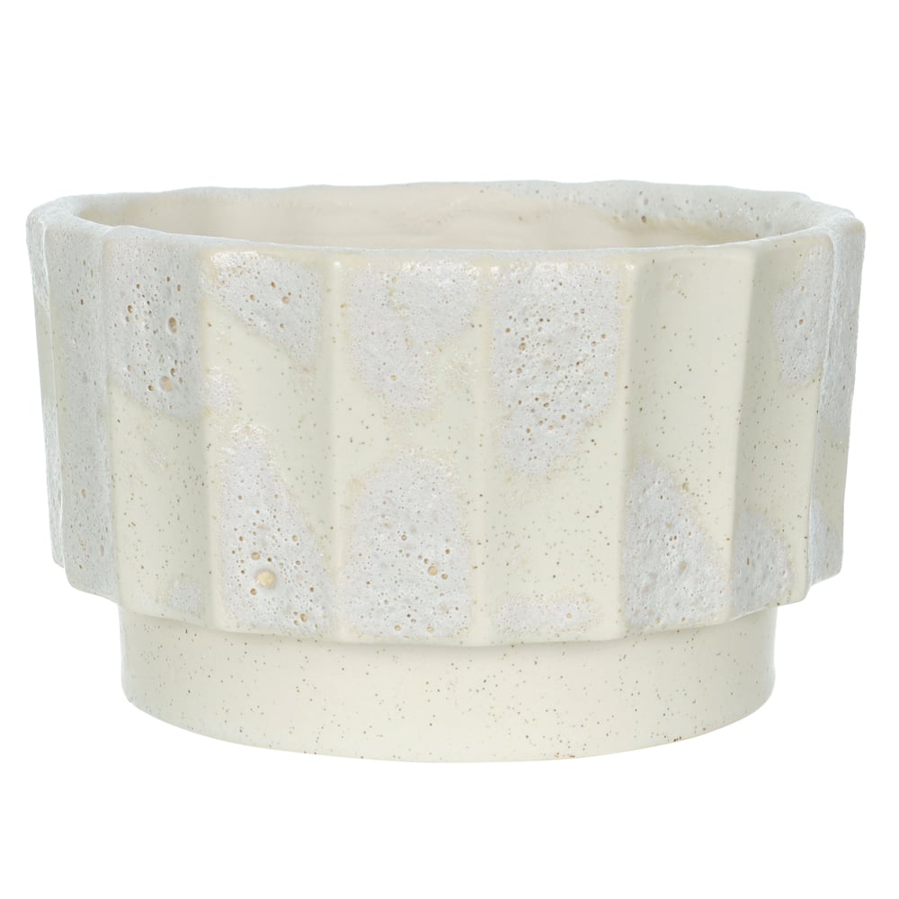 VASO BACIA CERAMICA (OFF WHITE) 8,5cm