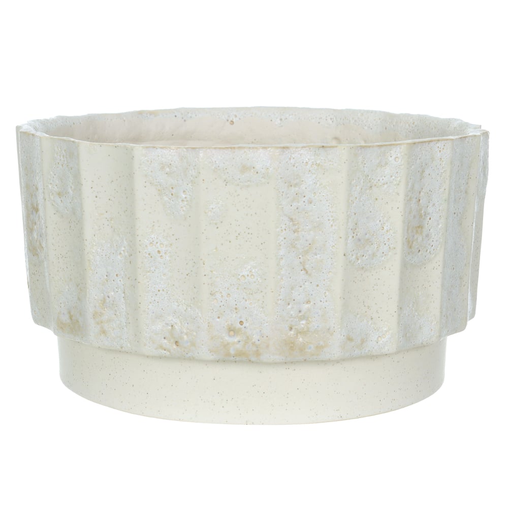 VASO BACIA CERAMICA (OFF WHITE) 11cm