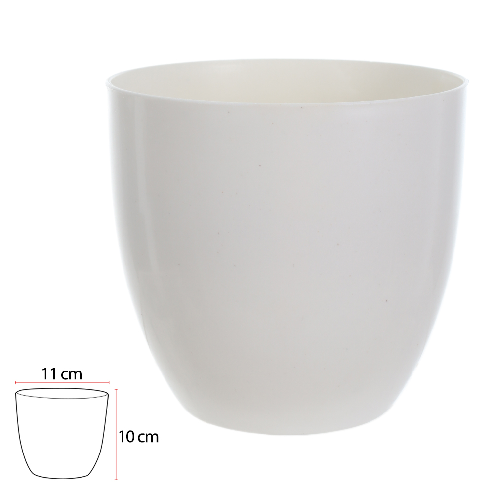 VASO PLT REDONDO (BRANCO) 10cm