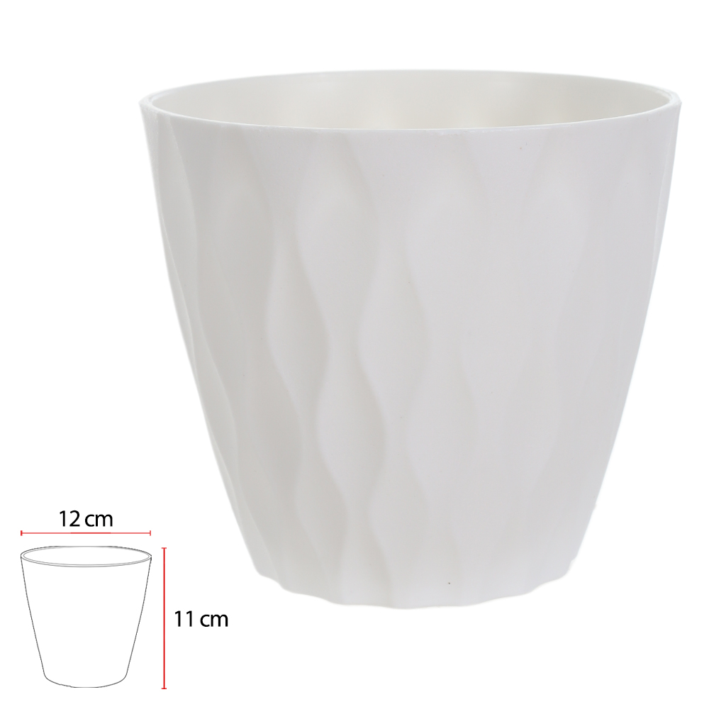 VASO PLT REDONDO (BRANCO) 11cm