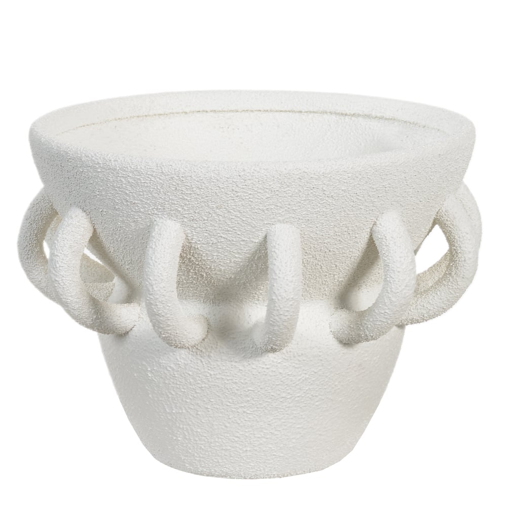 VASO DECORATIVO CERAMICA (BRANCO) 25,5cm 19d