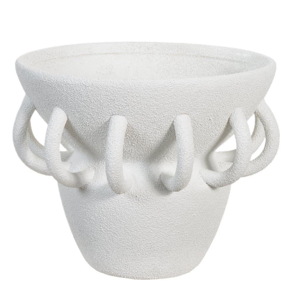 VASO DECORATIVO CERAMICA (BRANCO) 31cm 26d