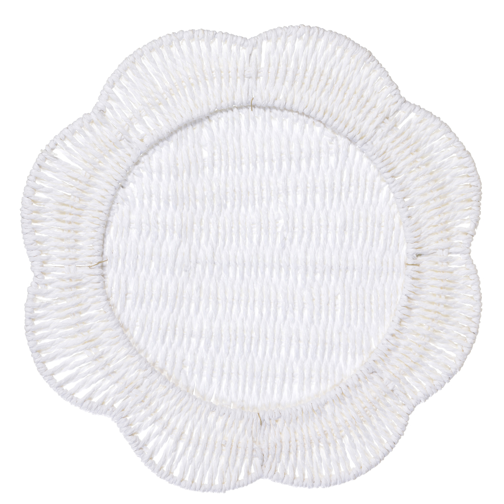 SOUSPLAT FIB.PAPEL 38d FLOWER (OFF WHITE)