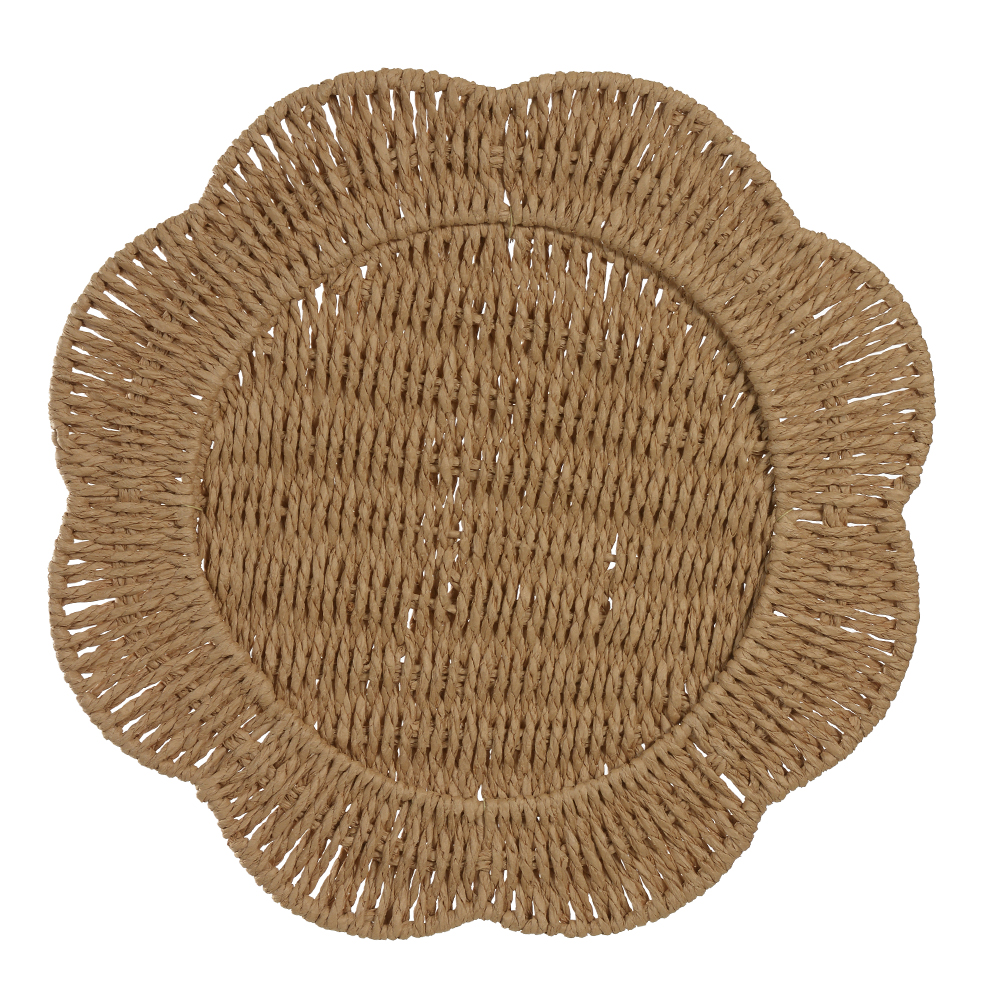 SOUSPLAT FIB.PAPEL 38d FLOWER (BEGE)