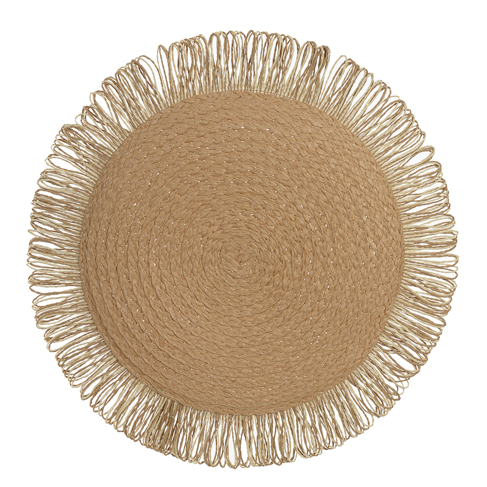 LUGAR AMERICANO FIB.PAPEL 38d FRANJAS (BEGE)