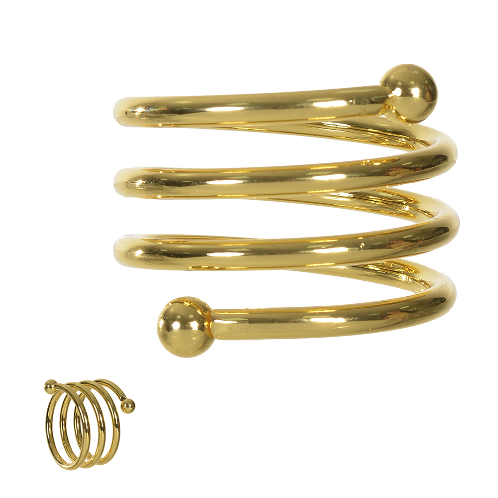 CJ PORTA GUARDANAPO L. ZINCO C/4 PECAS HELIX (DOURADO)