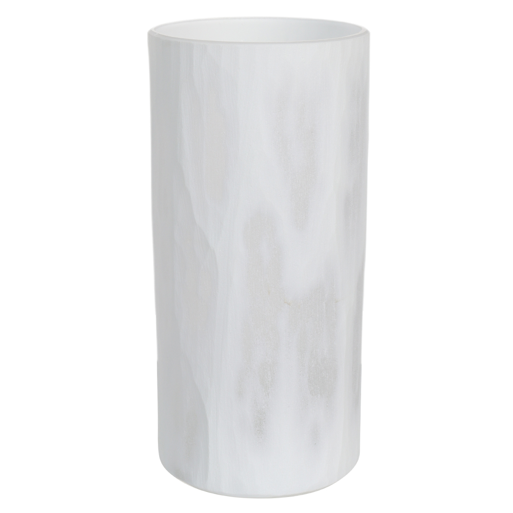 VASO DECOR VIDRO (BRANCO FOSCO) 25cm 12d