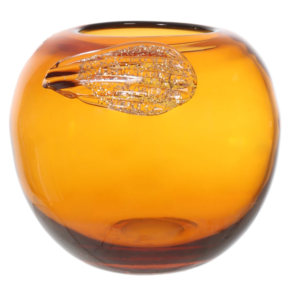VASO DECOR VIDRO (AMBAR) 12,5cm 15,5d