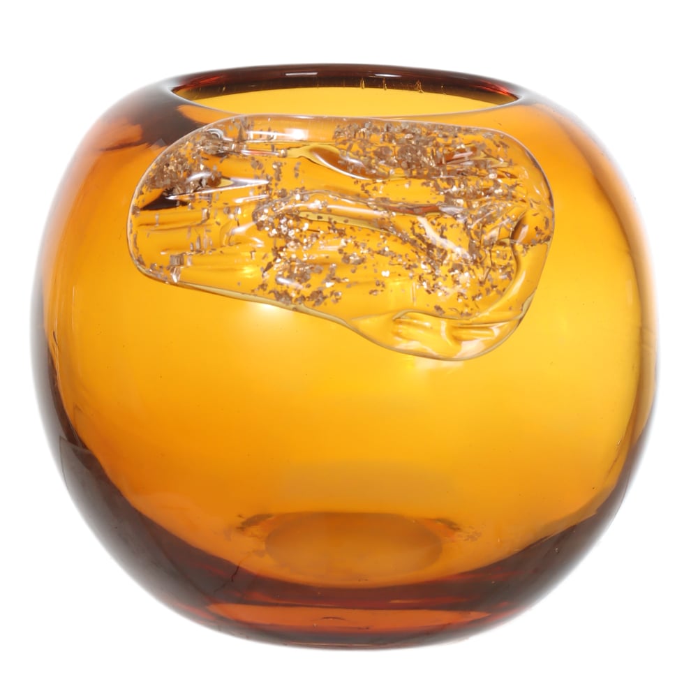VASO DECOR VIDRO (AMBAR) 18,5cm 20d