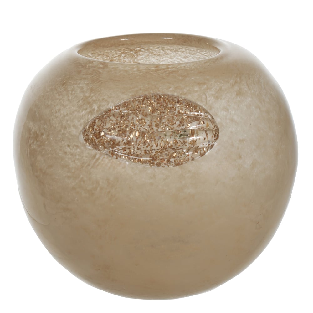 VASO DECOR VIDRO (BEGE) 18,5cm 20d