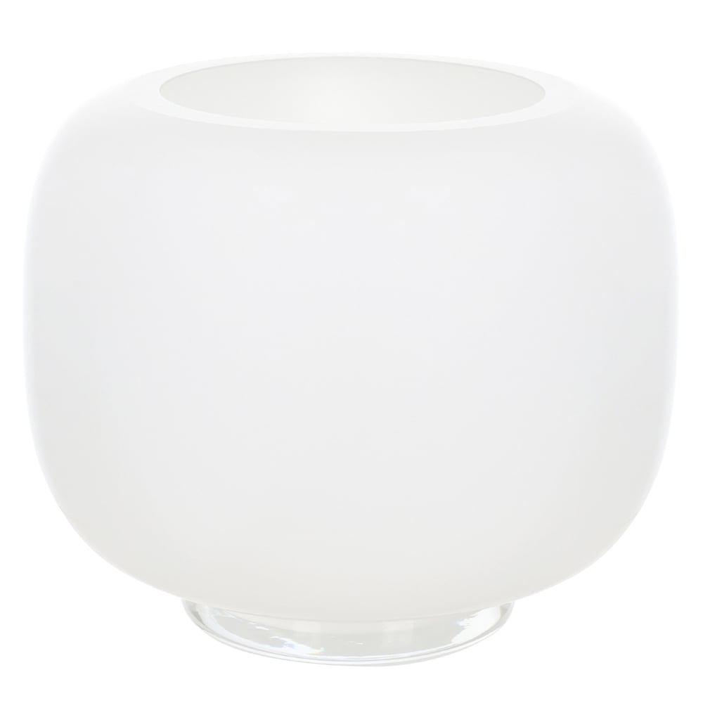 VASO DECORATIVO VIDRO (BRANCO) 20cm 24d