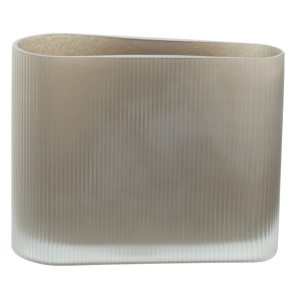 VASO DECORATIVO VIDRO (BEGE FOSCO) 21X27X10cm