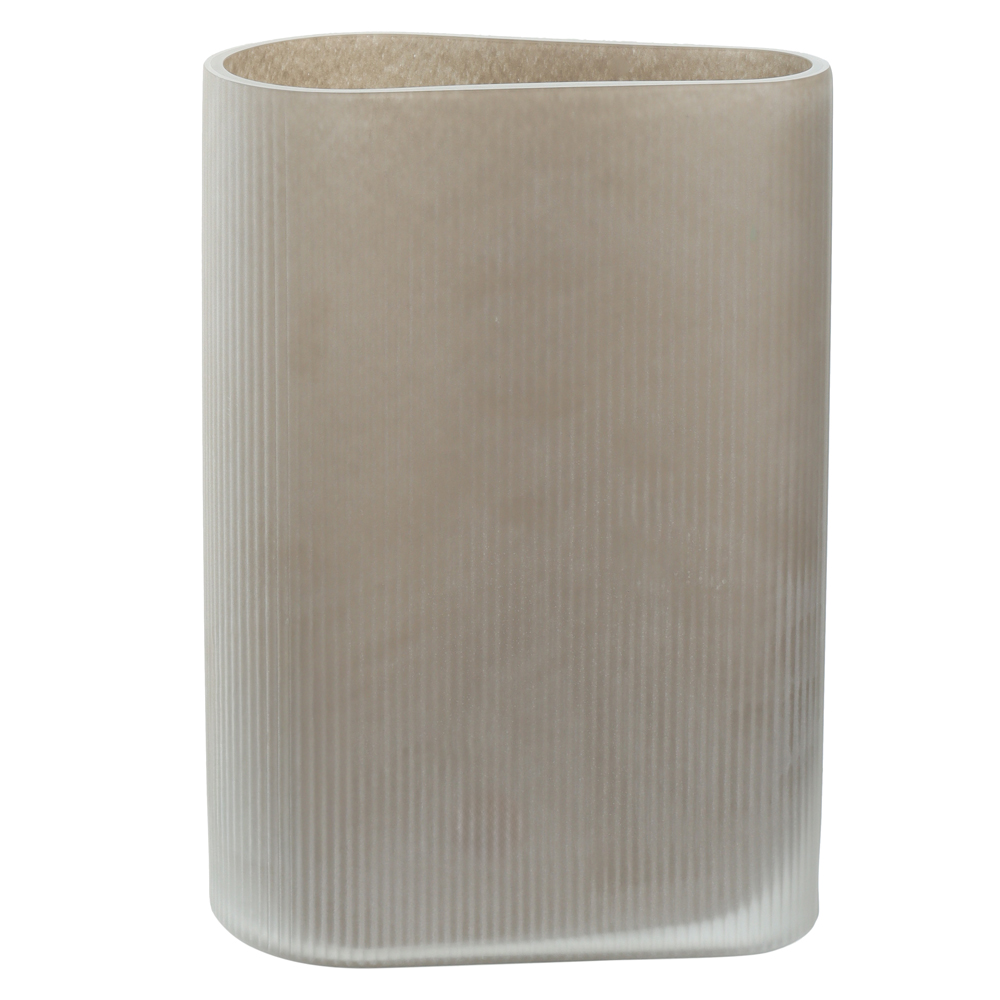 VASO DECORATIVO VIDRO (BEGE FOSCO) 29X21X11cm