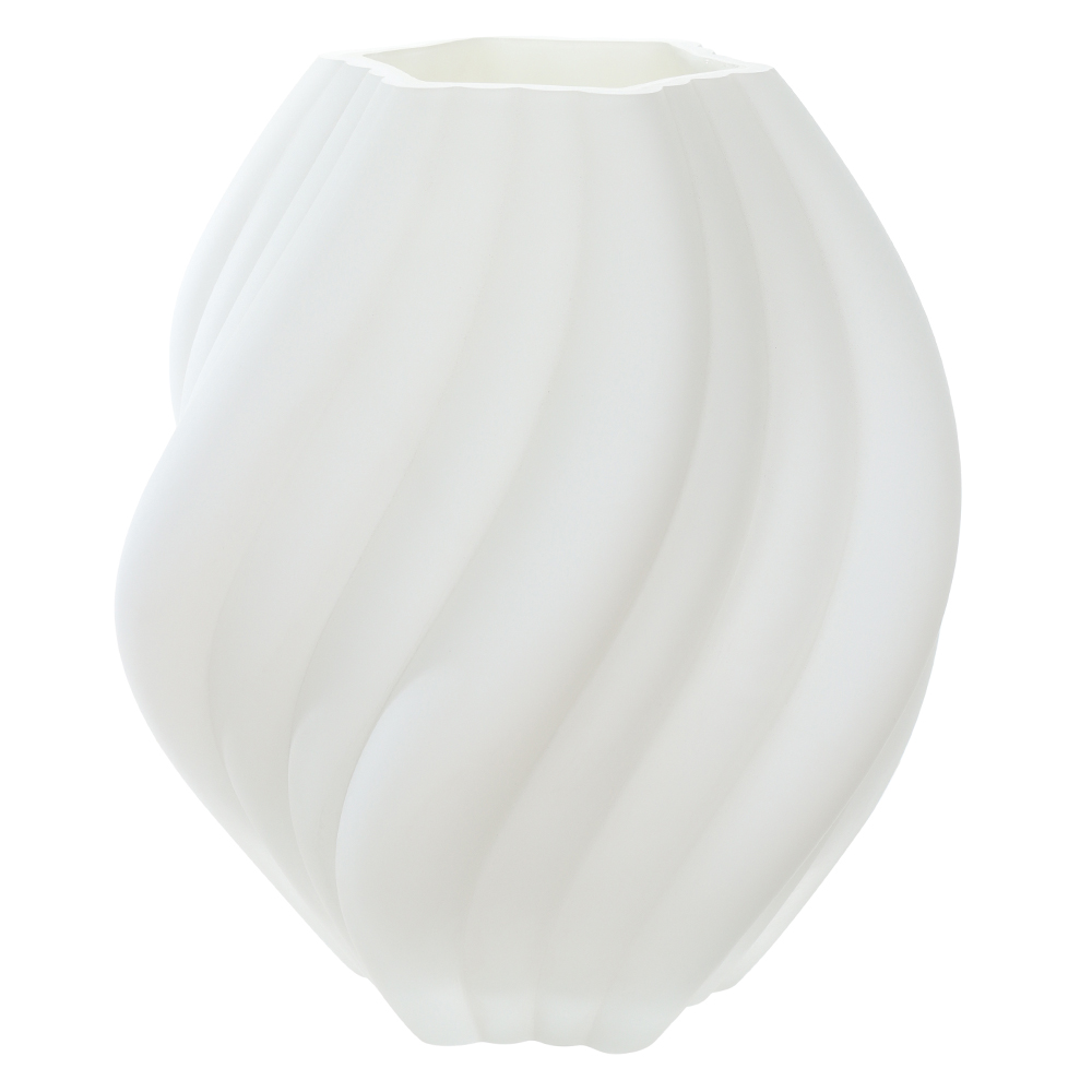 VASO DECORATIVO VIDRO (BRANCO FOSCO) 23cm 19d