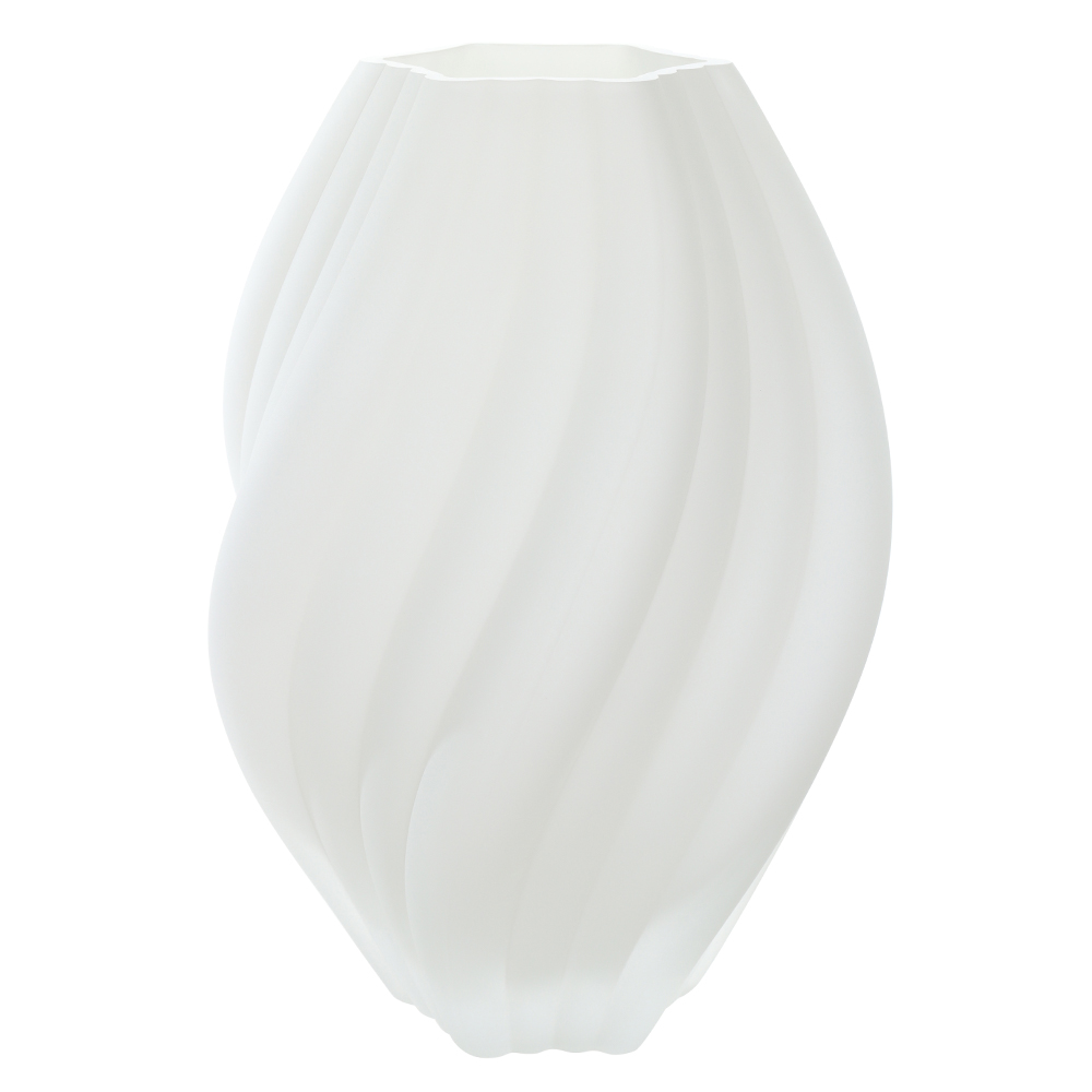 VASO DECORATIVO VIDRO (BRANCO FOSCO) 30cm 20d