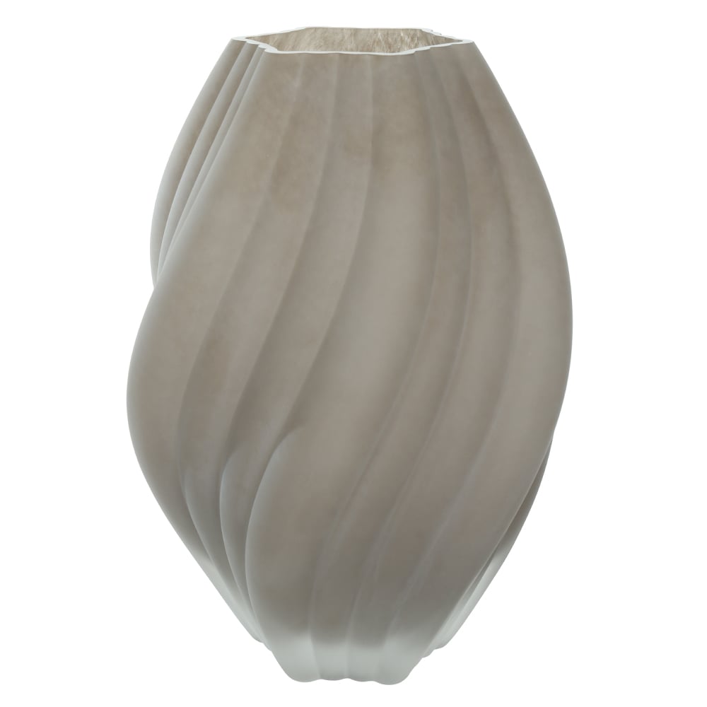 VASO DECORATIVO VIDRO (BEGE FOSCO) 30cm 20d