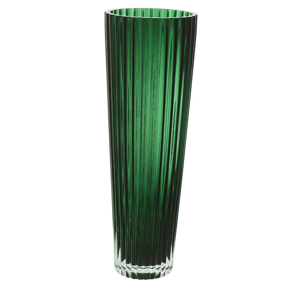 VASO DECORATIVO VIDRO (VERDE) 40cm 14d