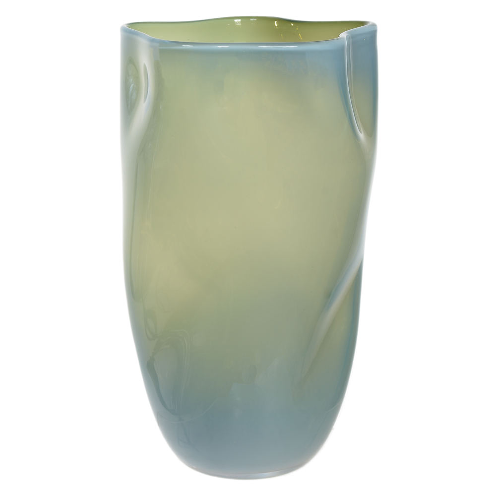 VASO DECORATIVO VIDRO (VERDE LEITOSO) 36,5cm 21d