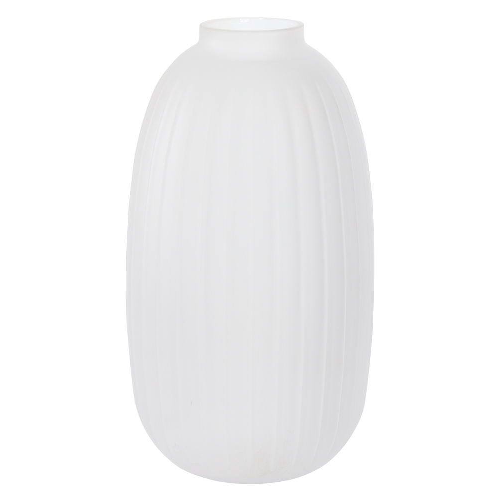 VASO DECOR VIDRO (BRANCO FOSCO) 26cm 15d