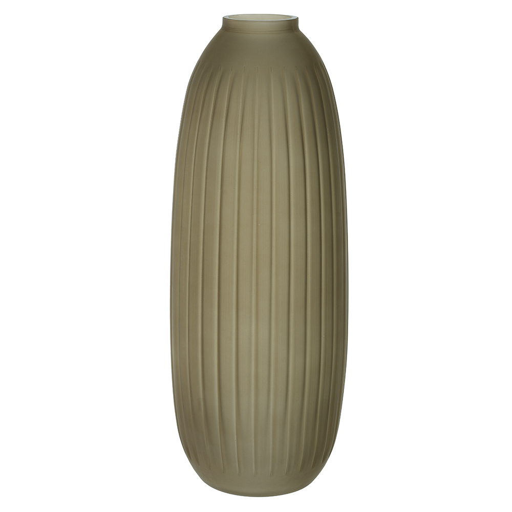 VASO DECOR VIDRO (MARROM FOSCO) 38,4cm 15d