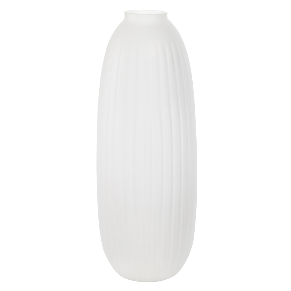 VASO DECOR VIDRO (BRANCO FOSCO) 38,4cm 15d