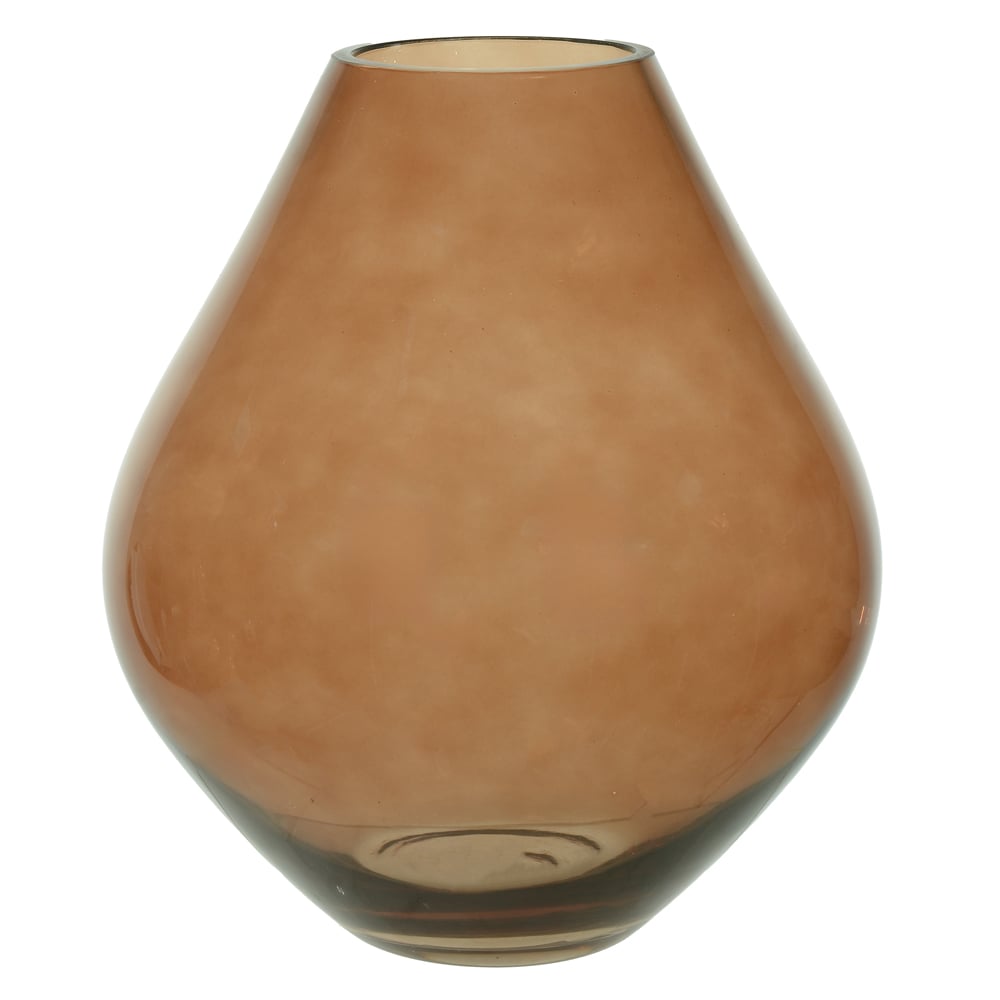 VASO DECOR VIDRO (MARROM) 27,5cm 23,5d