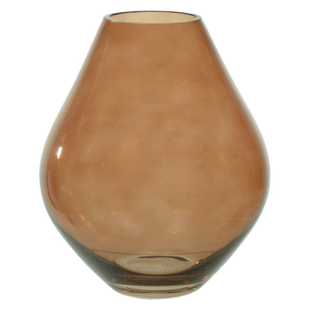 VASO DECOR VIDRO (MARROM) 21,5cm 18d