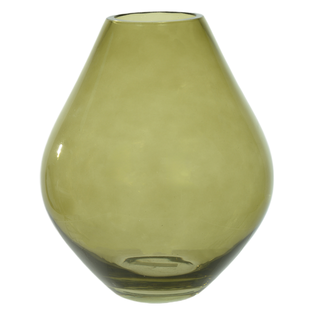 VASO DECOR VIDRO (VERDE) 21,5cm 18d