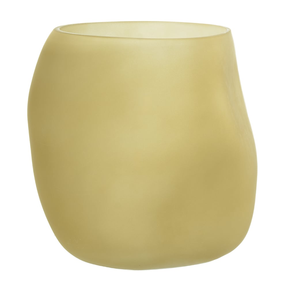 VASO DECOR VIDRO (MARROM FOSCO) 19,5X19X18,5cm