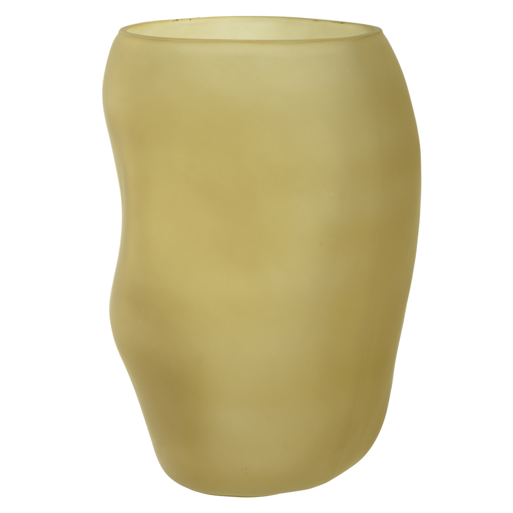 VASO DECOR VIDRO (MARROM FOSCO) 29X21X20,5cm