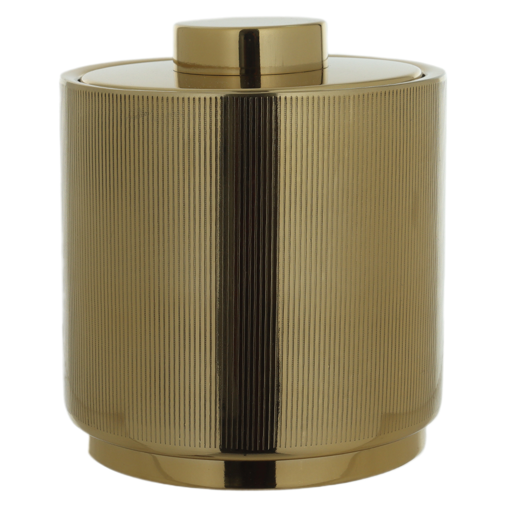 BALDE GELO ACO INOX 1850ml 20X17cm CANELADO (DOURADO)