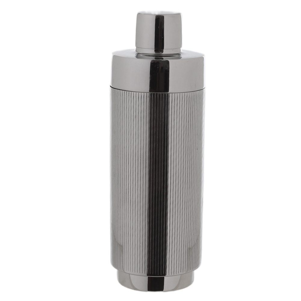 COQUETELEIRA ACO INOX 650ml 22X8cm CANELADO (PRATA)