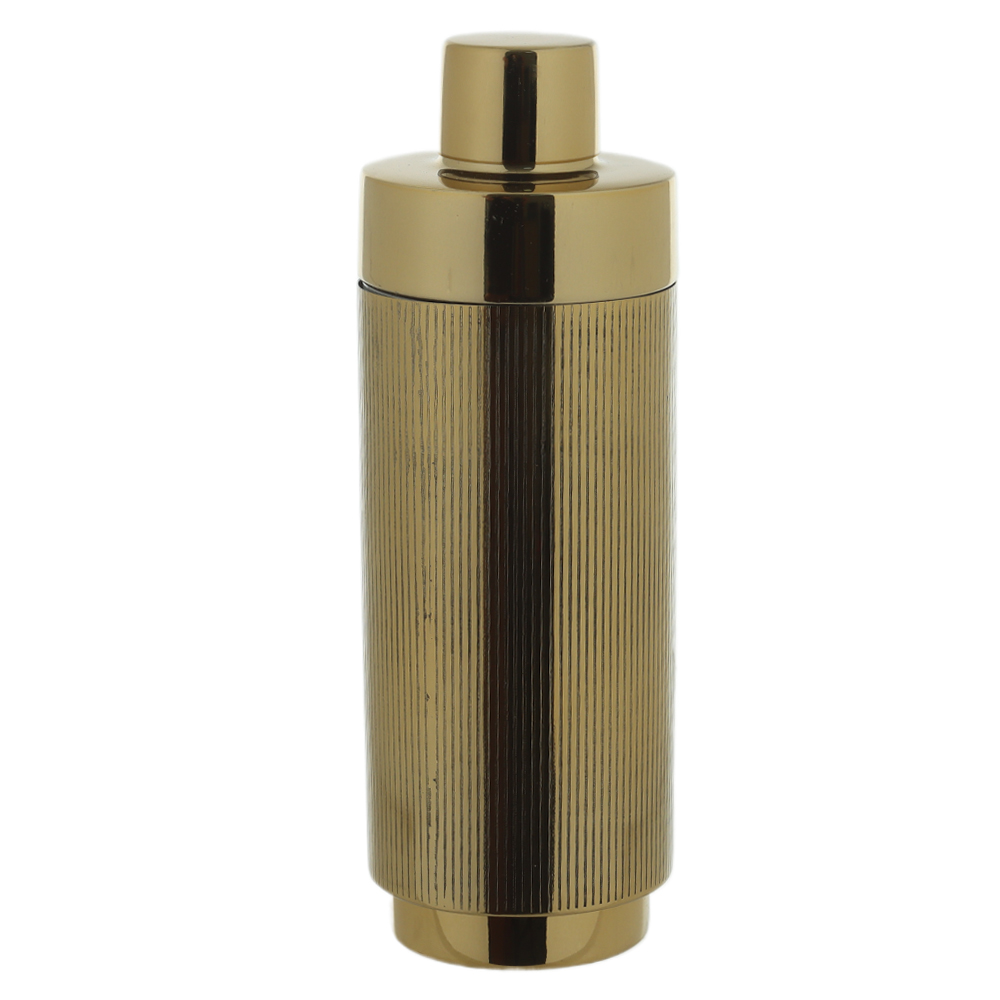 COQUETELEIRA ACO INOX 650ml 22X8cm CANELADO (DOURADO)
