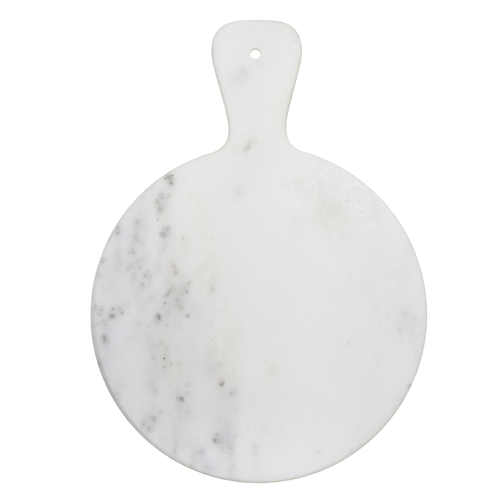 TABUA DE FRIOS RD MARMORE 1X20X28cm C/ CABO (BRANCO)