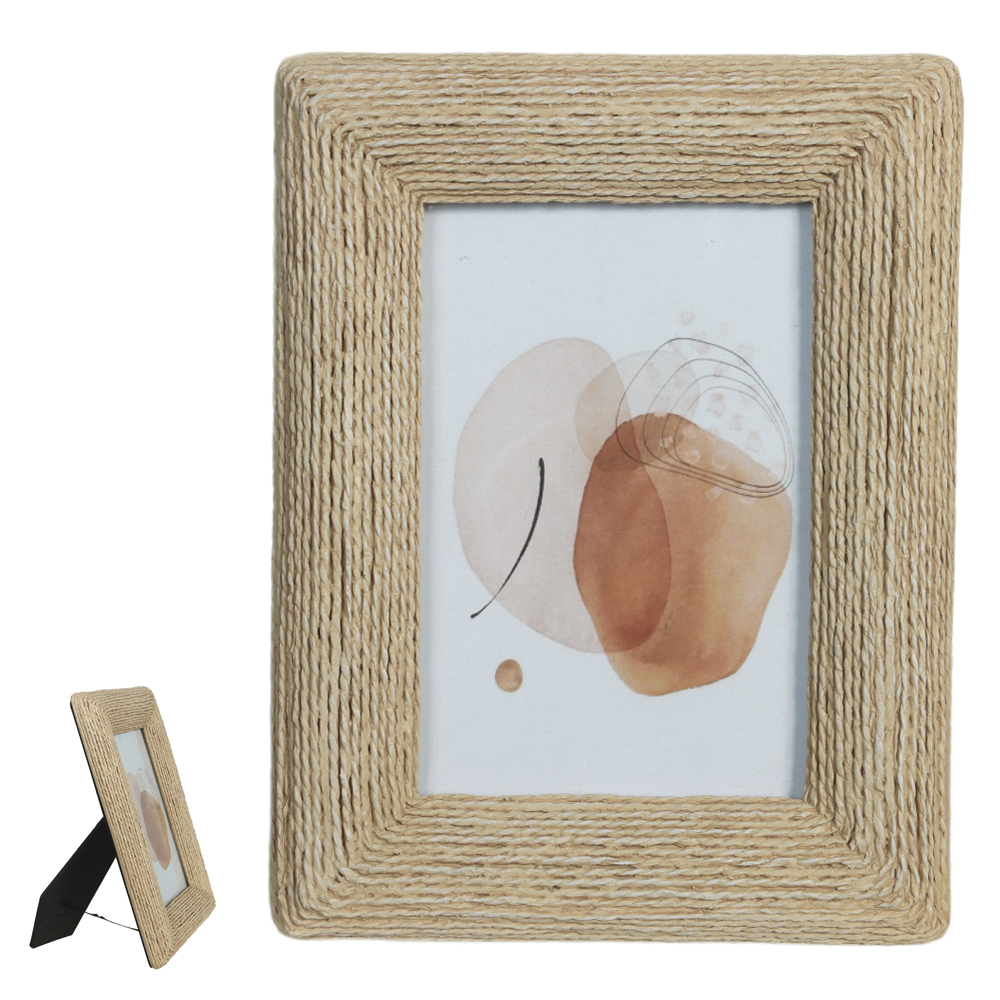 PORTA RETRATO POLIRESINA FTO 10X15 (BEGE) 20,5X15,5X2cm