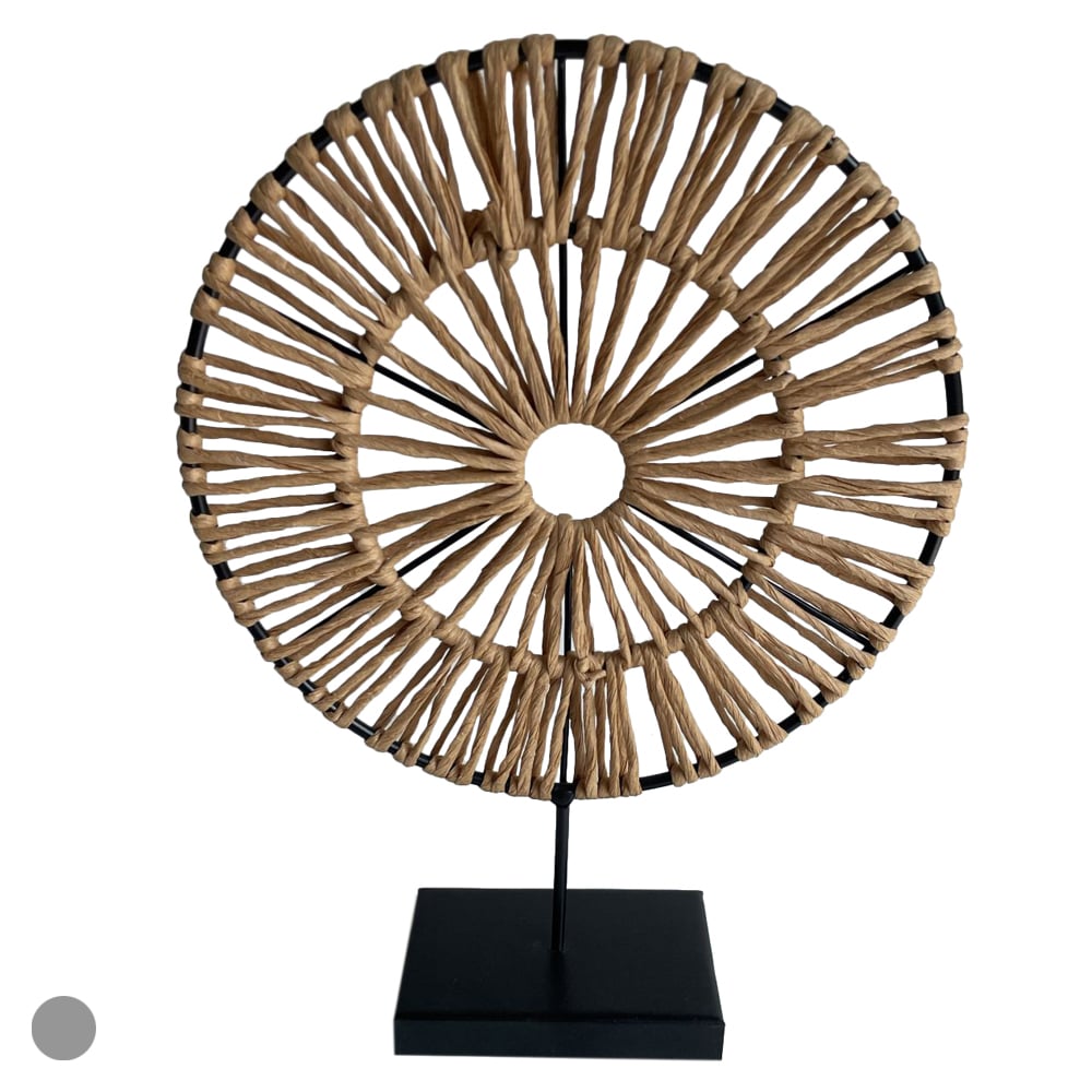 ESCULTURA DECORATIVA METAL (NATURAL PRETO) 28,5X20,7X6cm