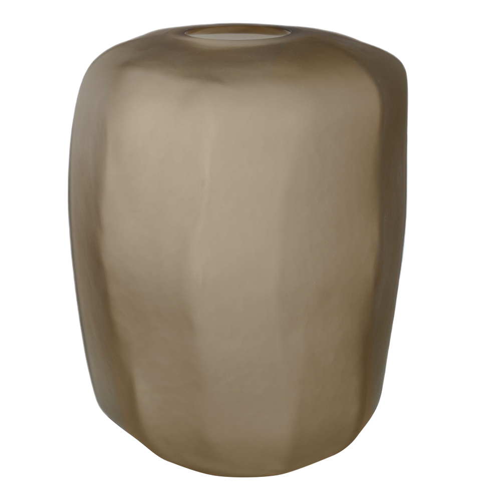 VASO DECORATIVO VIDRO (MARROM) 42cm 33d