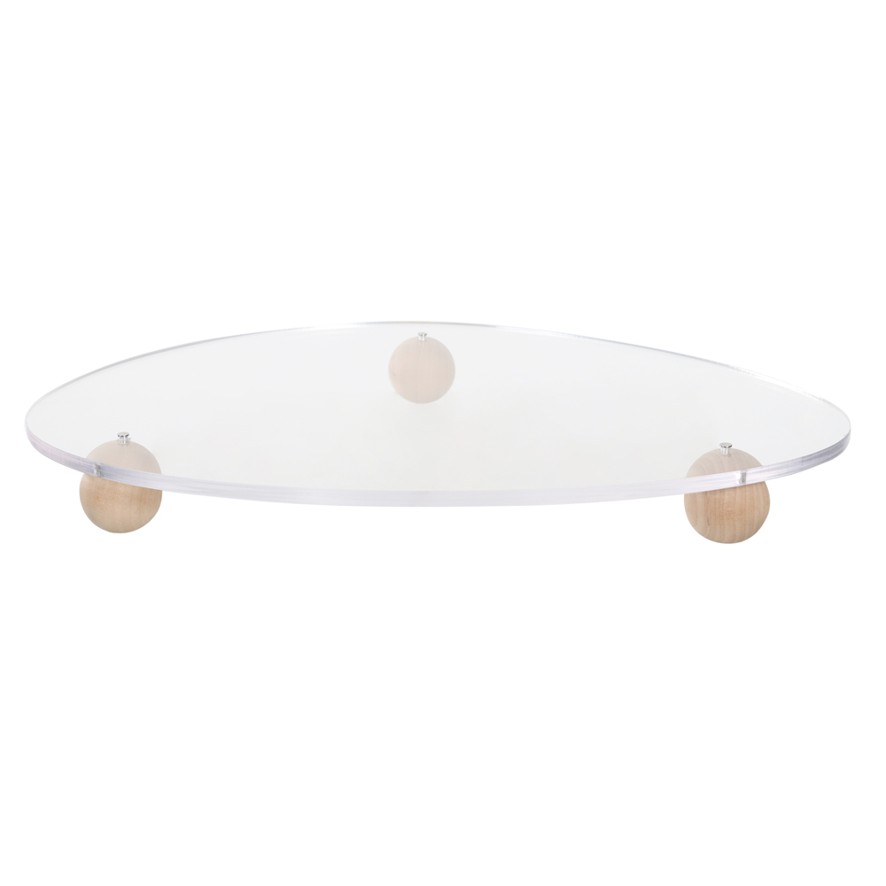 BANDEJA DECORATIVA ACRILICO 8MM ORGANIC (TRANSPARENTE NATURAL) 5X40X30cm