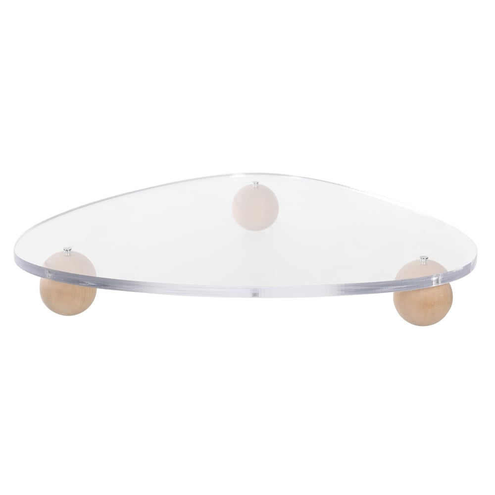 BANDEJA DECORATIVA ACRILICO 8MM ORGANIC (TRANSPARENTE NATURAL) 5X30X30cm