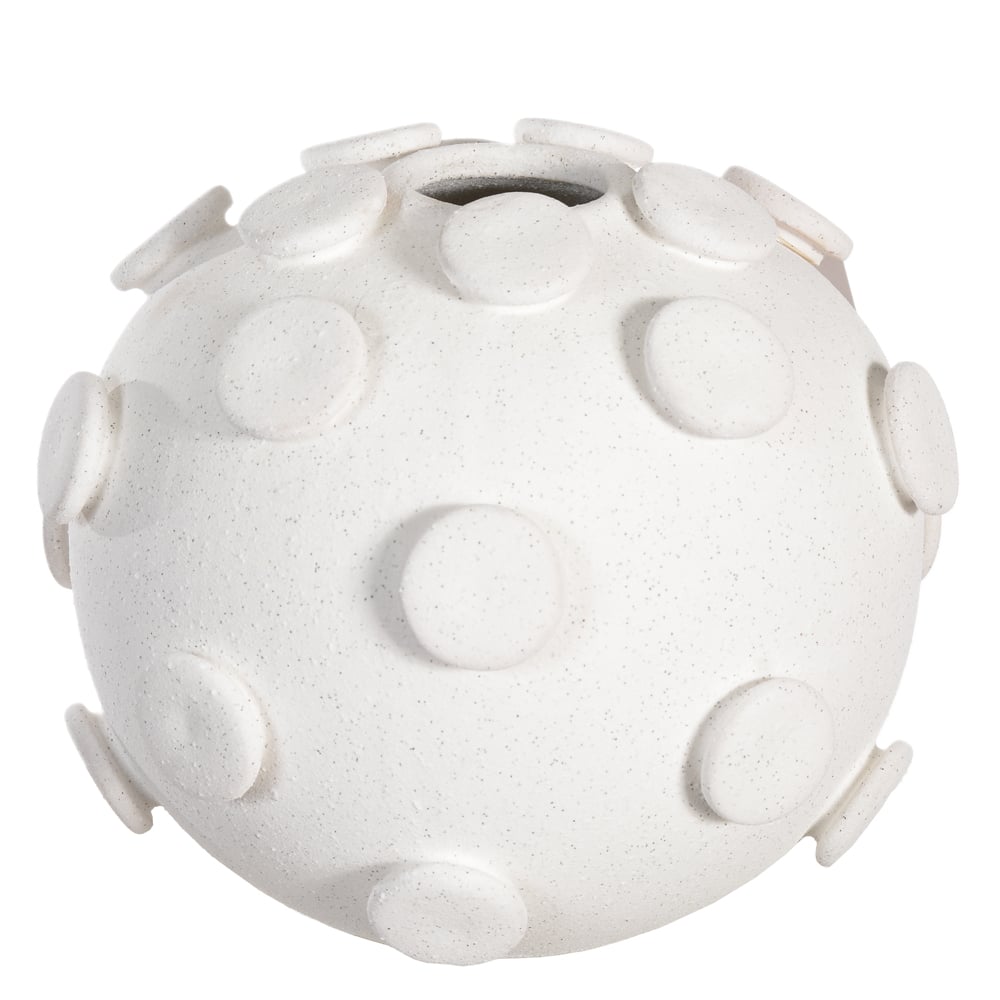 VASO DECORATIVO CERAMICA BALLS (BRANCO) 20cm 24d