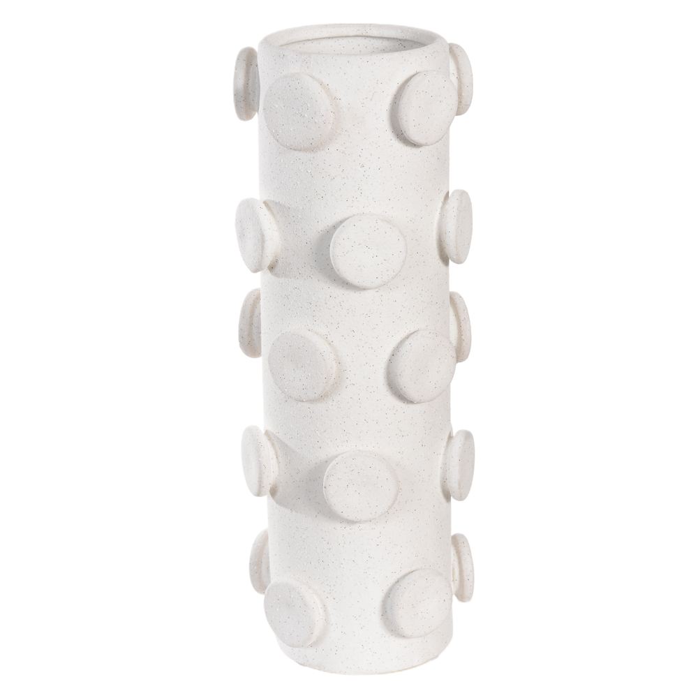 VASO DECORATIVO CERAMICA BALLS (BRANCO) 35cm 13d