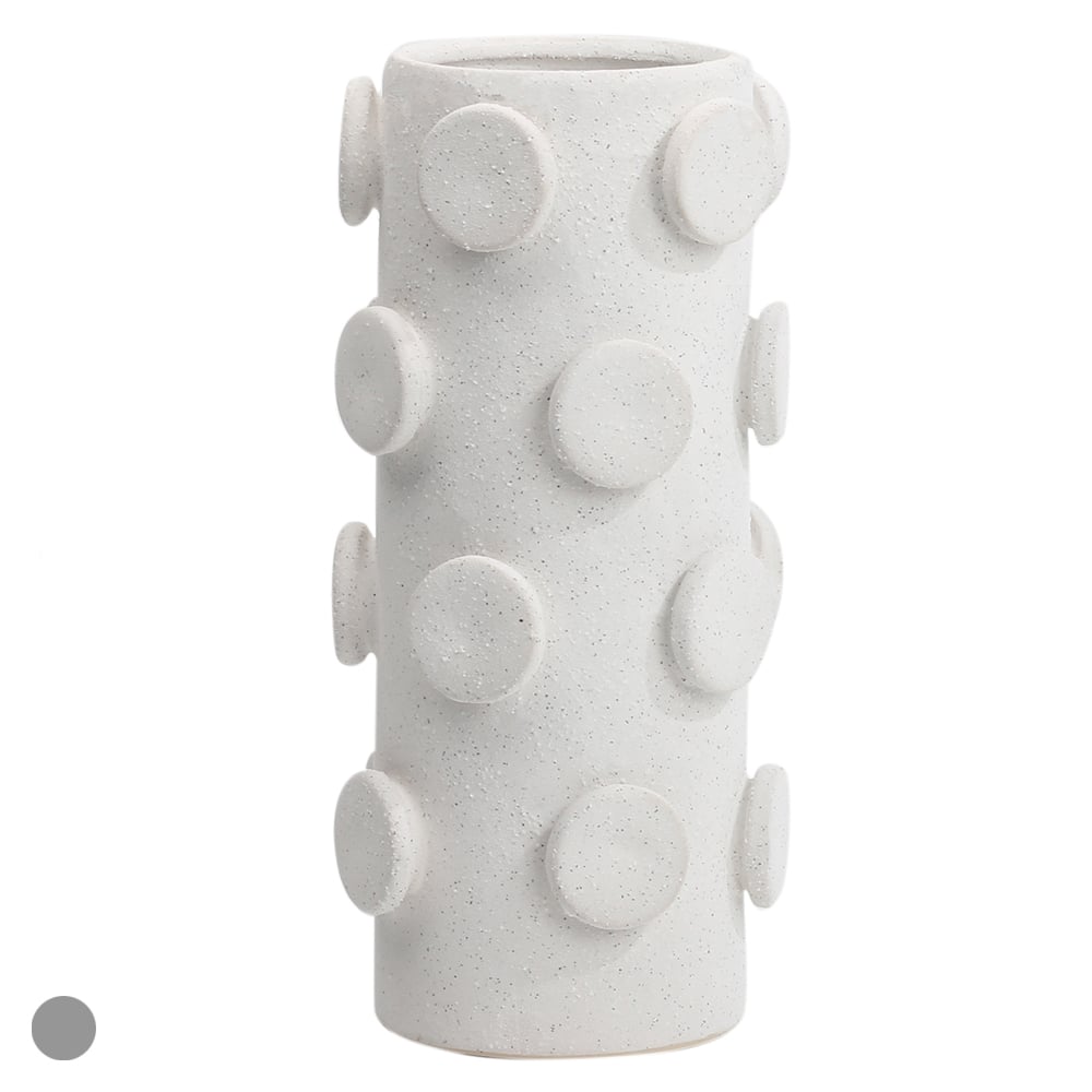 VASO DECORATIVO CERAMICA BALLS (BRANCO) 28cm 13d