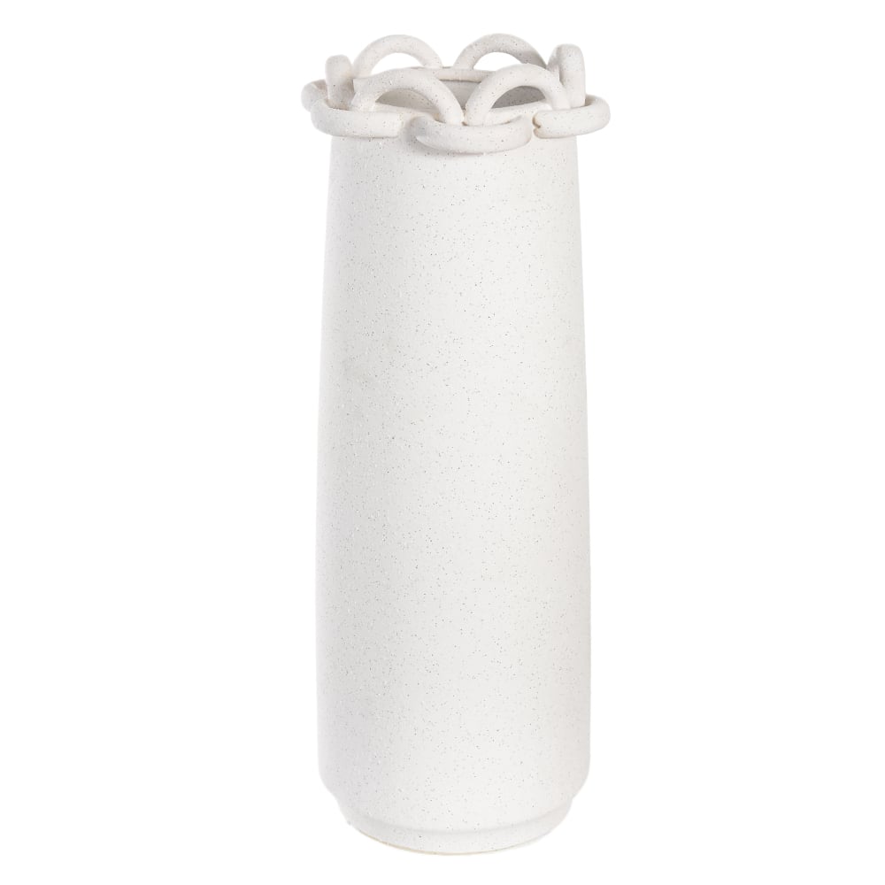 VASO DECORATIVO CERAMICA CHAIN (BRANCO) 43cm 17d