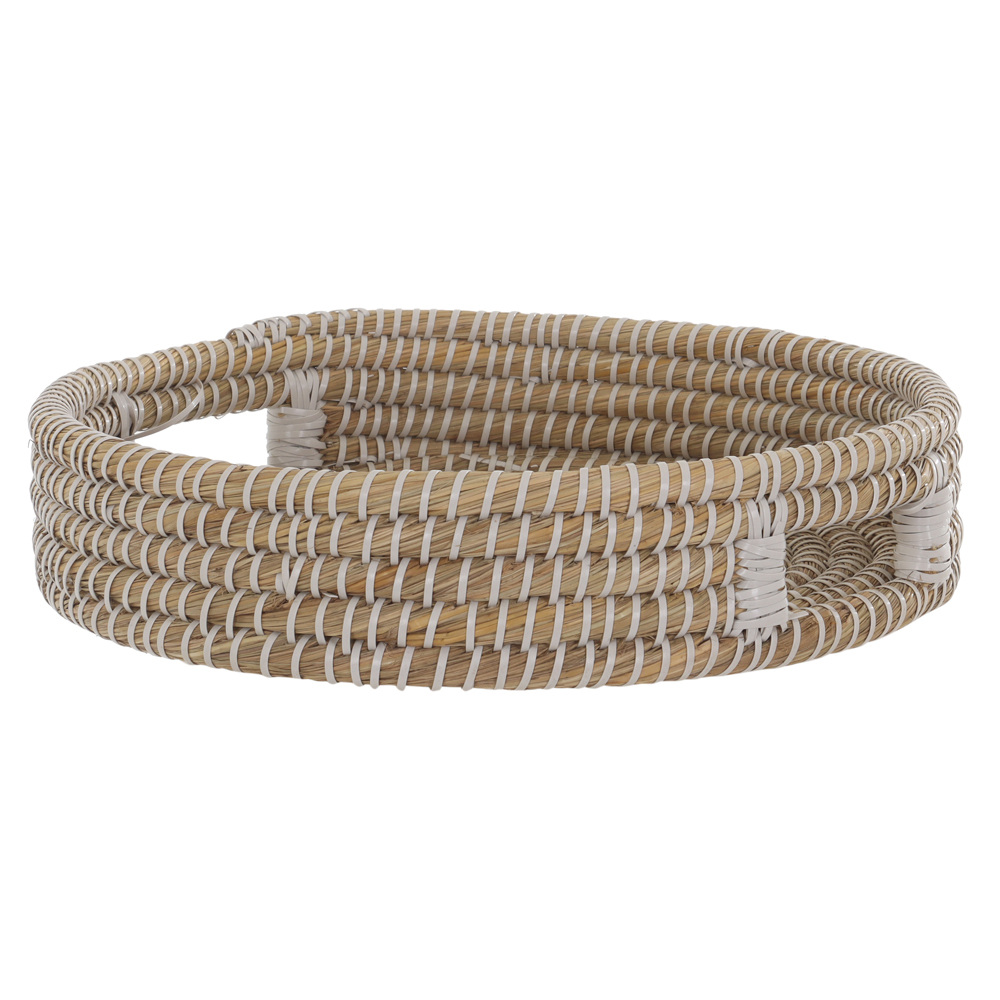 BANDEJA FIBRA NAT 8X38X38cm NATURE (BEGE)