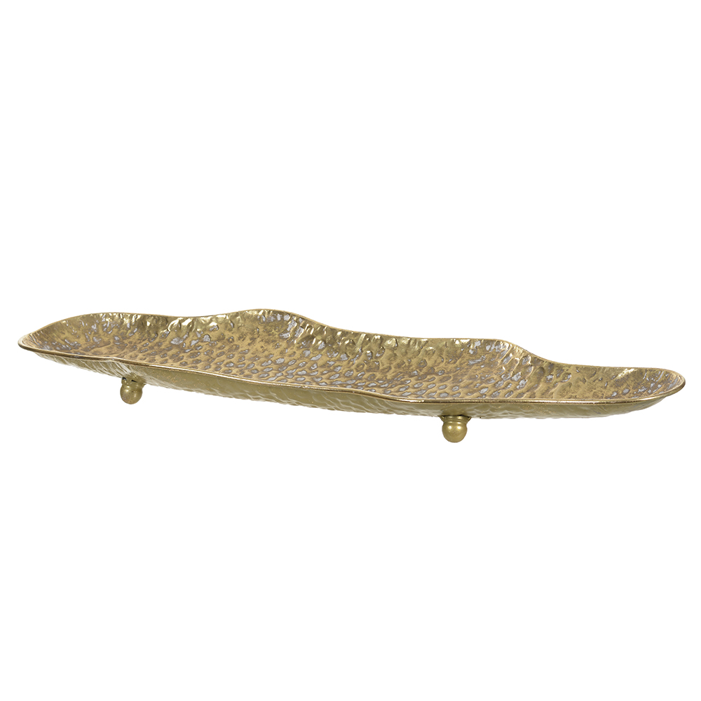 BANDEJA DECORATIVA METAL M (DOURADO) 5X62,5X21,5cm