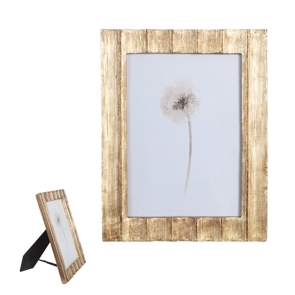 PORTA RETRATO POLIRESINA FTO 13X18CM WOOD (DOURADO) 21,5X16,8X1,5cm