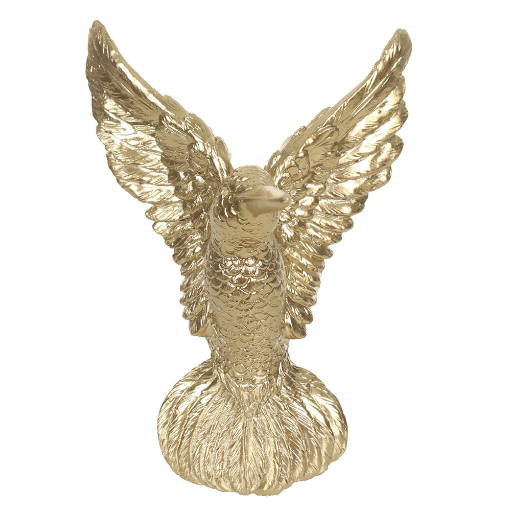 ESCULTURA DE PAREDE POLIRESINA BEIJA-FLOR (DOURADO) 7X6,5X11cm