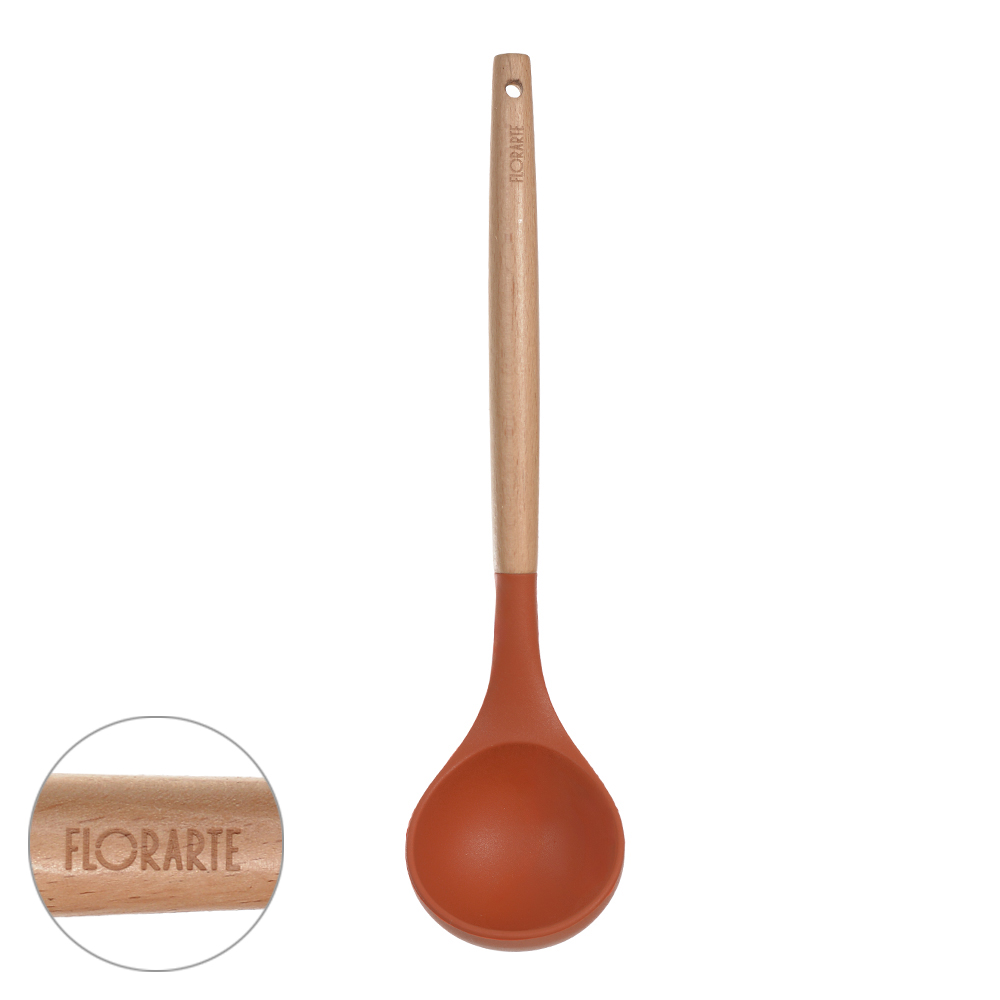 CONCHA SILICONE 31cm C/CABO MADEIRA OASIS (TERRACOTA)