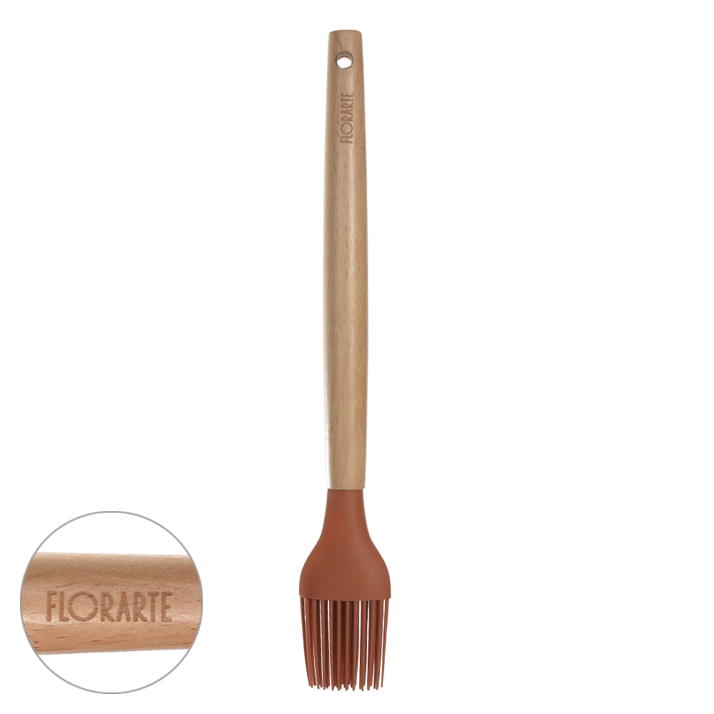 PINCEL SILICONE 26,4cm C/CABO MADEIRA OASIS (TERRACOTA)