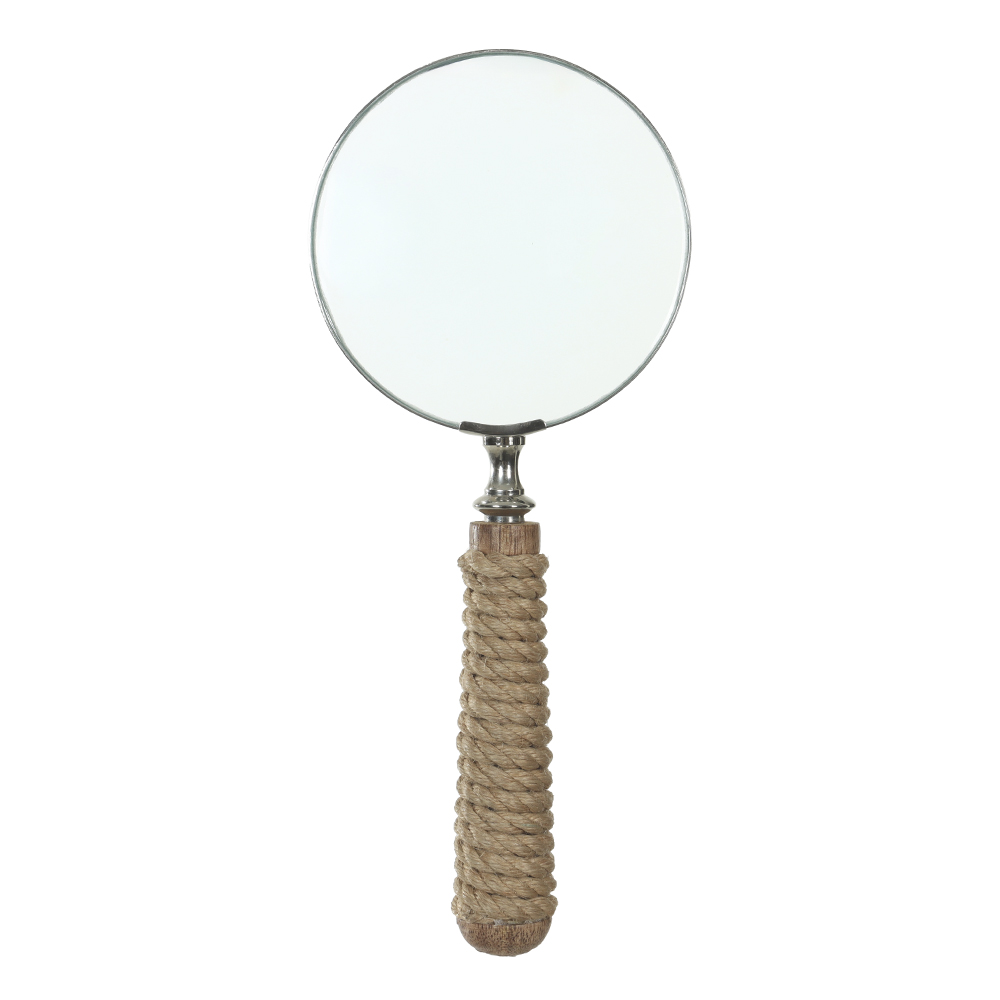 LUPA DECORATIVA METAL APLIC MADEIRA (NATURAL) 24X10X2cm